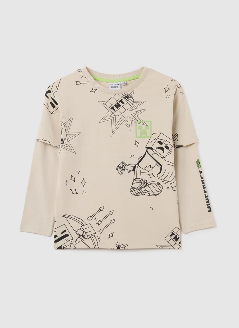 Ovs OVS Children'S Beige Pure Cotton Sweater With Print